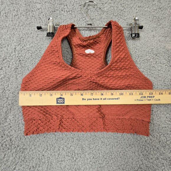 Booty by Brabants BBB Croco Skin Crop Sleeveless Top & Bike Shorts Set Orange - Picture 7 of 11